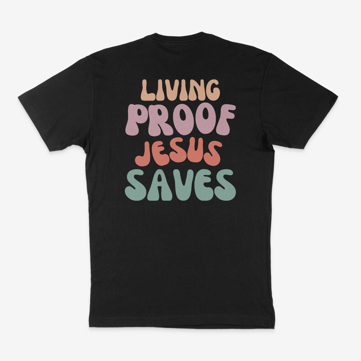 Living Proof Jesus Saves Soft Tee