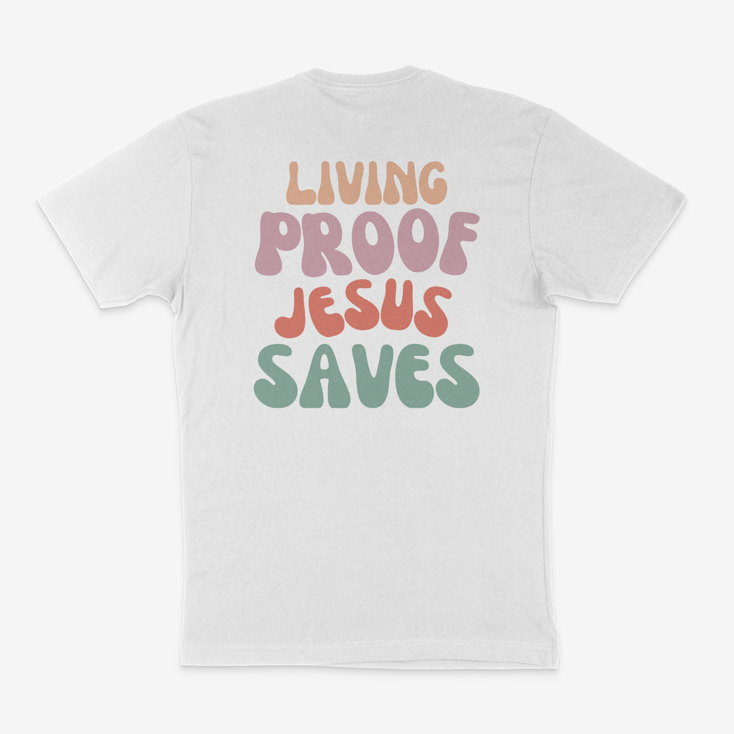 Living Proof Jesus Saves Soft Tee