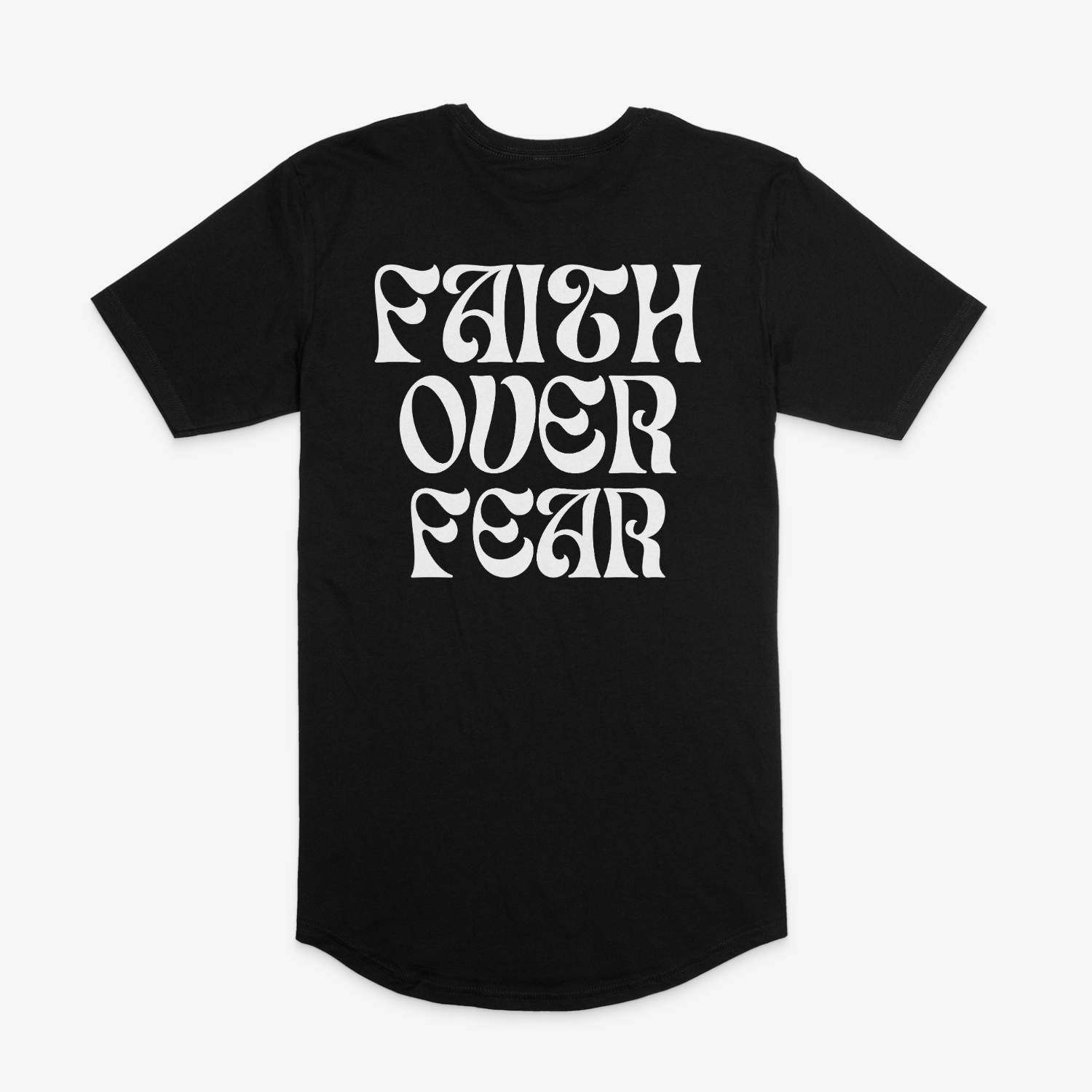 Faith Over Fear Long Body Tee