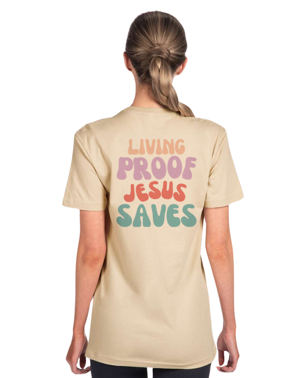 Living Proof Jesus Saves Soft Tee